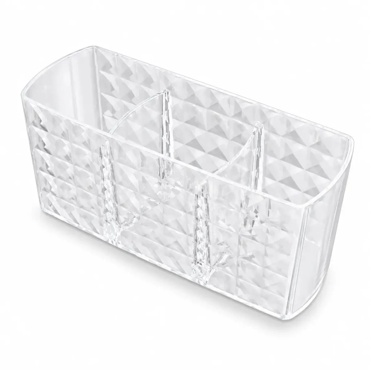 Layered Cosmetic Display Box Desktop Organizer med fack för sminkborstar och kosmetika för smycken — image 5