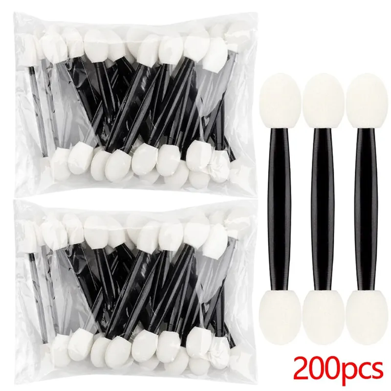 50/200 stücke Lidschatten Applikatoren Dual Seiten Lidschatten Pinsel Make-Up Schwamm Pinsel Für Mädchen Kosmetische Werkzeug Schönheit Applikatoren — image 10