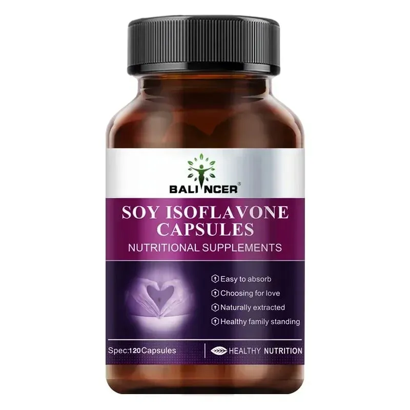 Sójový isoflavonový extrakt kapsle Udržování fyzického stavu Menopauza Úleva Podpora nálady Doplněk výživy pro ženy — image 8