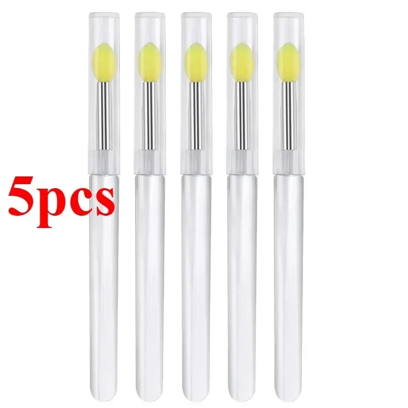 3/5/10PCS Tragbare Silikon Lippen Pinsel Mit Abdeckung Weiche Multifunktionale Lip Balm Applikator Lippenstift Lipgloss Make-Up pinsel — image 14