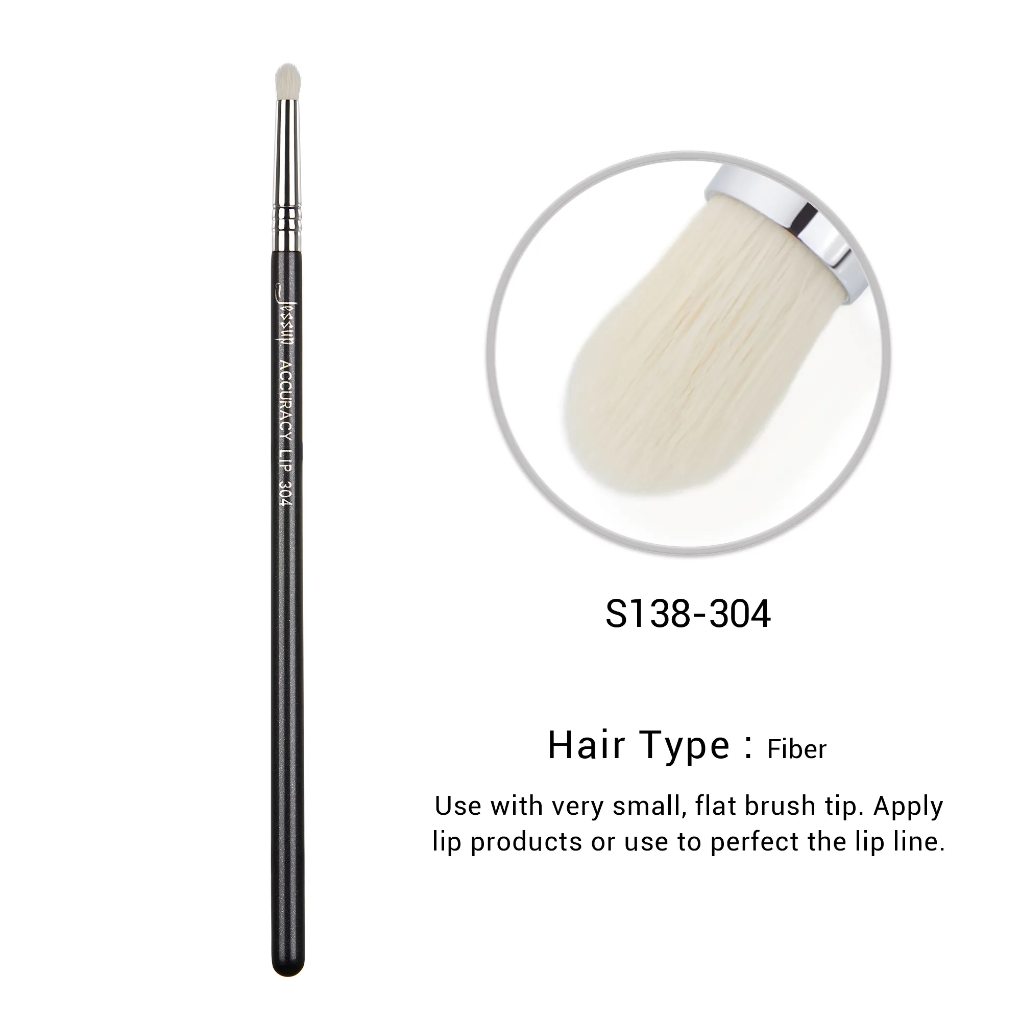 Jessup Lip Brush แปรงแต่งหน้าสำหรับทาลิปสติกแบบมืออาชีพสำหรับการใช้ลิปสติกแบบไร้ริ้วรอย ลิ้นขนาดเล็ก Contour Contour กำหนดริมฝีปาก