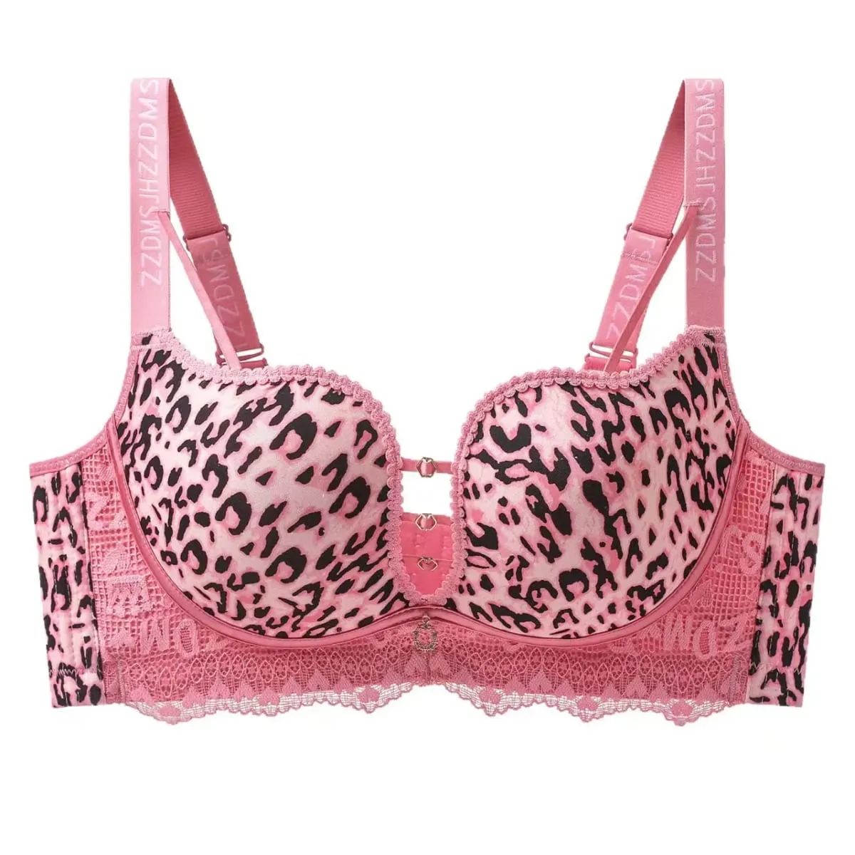 Plus Size Dünner, kabelloser Minimizer-BH mit Leopardenmuster, Anti-Sagging-Komfort-Dessous für Frauen mit großer Oberweite — image 6