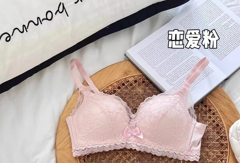 ญี่ปุ่นอะนิเมะลูกไม้ชุด Push Up Bralette ไร้สายหน้าอกขนาดเล็กเซ็กซี่สามเหลี่ยมถ้วยชุดชั้นในชุดฤดูใบไม้ผลิฤดูร้อน MOYISU — image 9