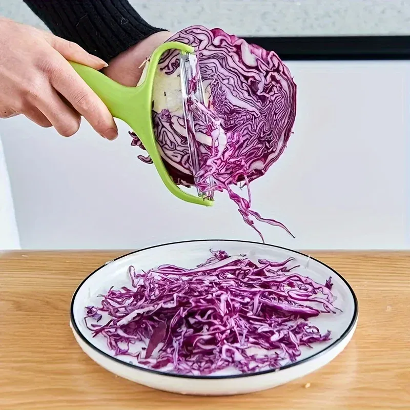 Grand broyeur et trancheur de chou multifonctionnel, coupe-légumes de qualité alimentaire, adapté à la laitue avec éplucheur à lame large, 1 pièce — image 6
