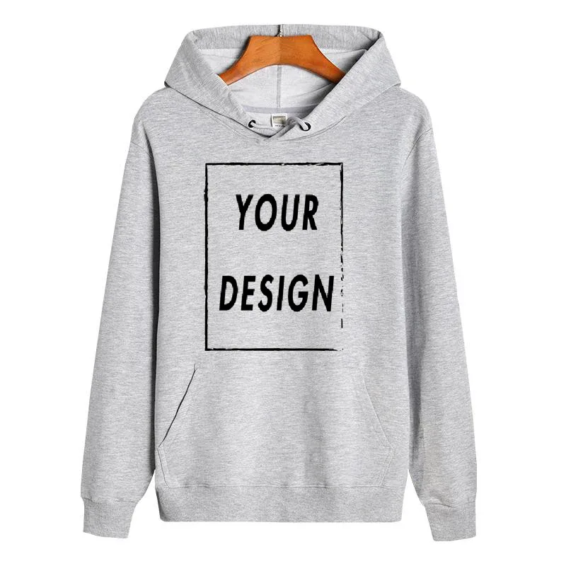300g pure cotton hoodie custom design personalized logo long sleeved new men's and women's universal large casual sports sweat — image 2