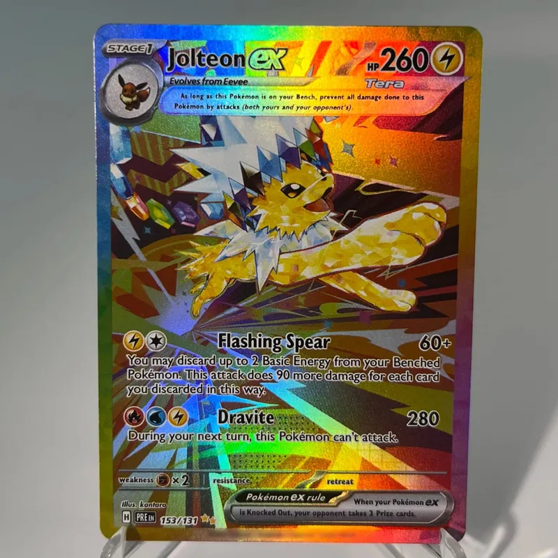 Kad PKM Prismatic Evolutions PTCG5-A GX Rainbow Umbreon Sylveon Leafeon ex Rare Collection Battle Toys Hadiah untuk Hobi — image 16