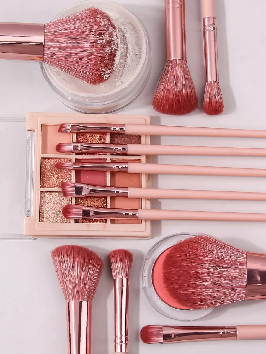Das 13-teilige Make-up-Pinsel-Set wird mit einem tragbaren Umschlag für Make-up-Pinsel, Rouge, losem Puder und Eyeliner-Pinseln geliefert — image 5