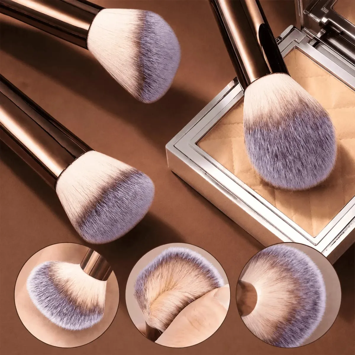16st mjukt borst Kabuki Blending Makeup Brush Set Foundation Eyeshadow Blush Kosmetiskt verktyg Professionell sminkborste — image 3