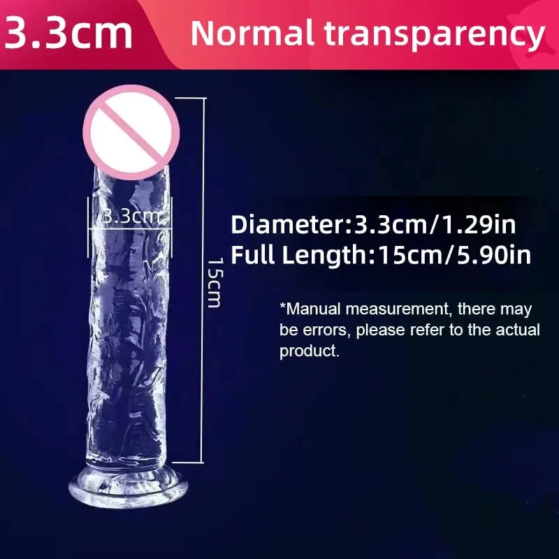 Trasparente Realistico Dildo Gelatina Pene Ventosa Dildo Masturbatore Femminile Stimolatore Clitorideo Grande Cazzo Lesbiche Giocattoli Del Sesso — image 17
