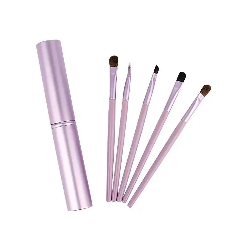 5-teiliger Eyeliner-Pinsel mit Aufbewahrungsrohr, Augen-Make-up-Pinsel-Set, weicher Lidschattenpinsel, Verwischpinsel — image 9
