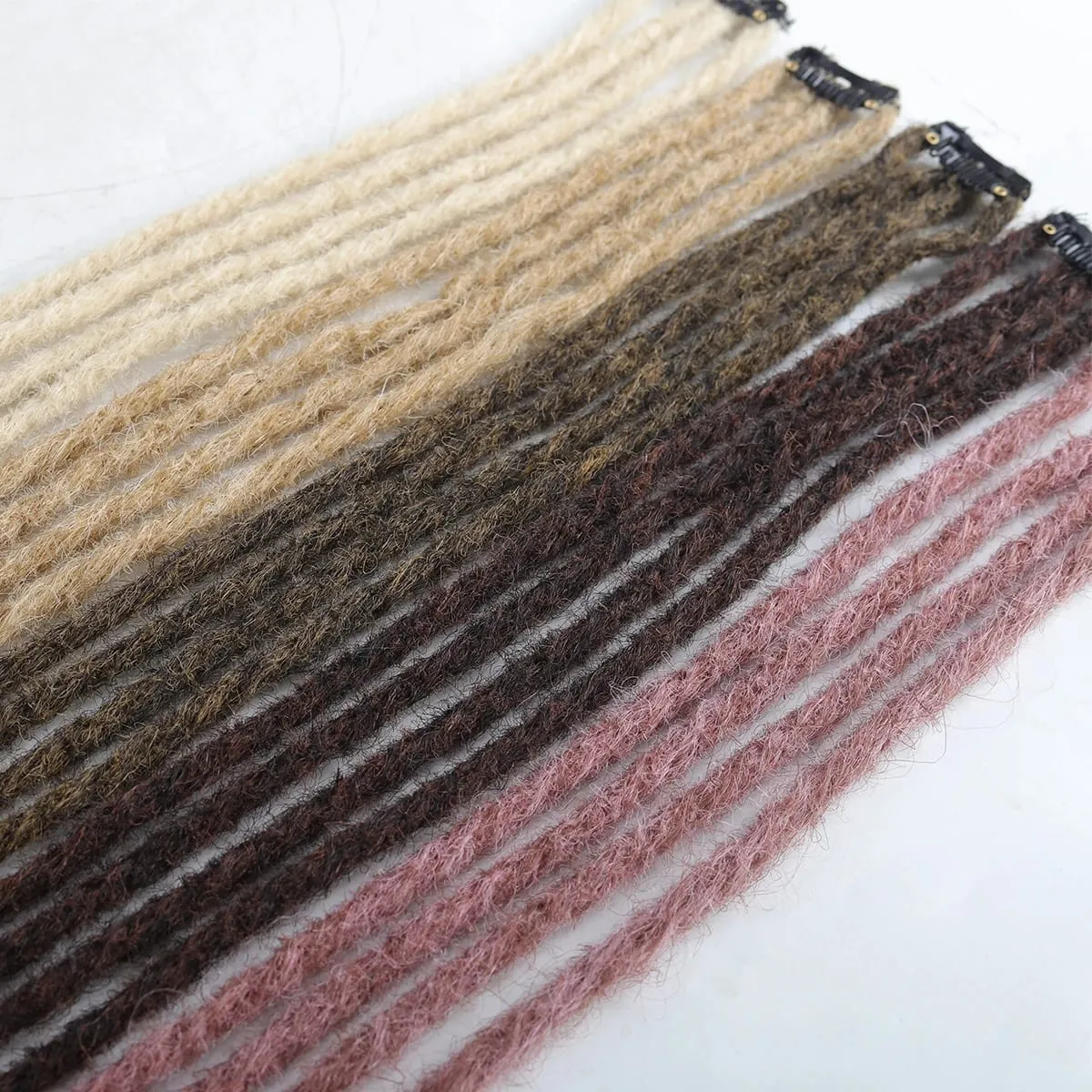 2 ชิ้นคลิปใน Braid Hair Extensions วิกผมสังเคราะห์ Dreadlock ผมชิ้น Bohemian อุปกรณ์เสริมผมสำหรับผู้หญิงทุกวัน/ปาร์ตี้ — image 8