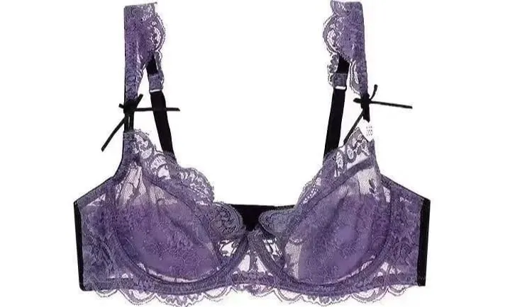 Lace Minimizer BH Ultra tynd svamp gratis wirefree sømløs fuld dækning buste push up komfort lingeri sæt BANERDANNI — image 9