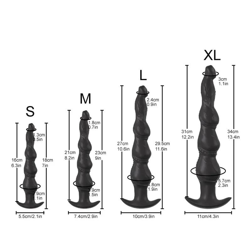 ซิลิโคนก้น Anal BUTT Plug นวดขนาดใหญ่ Anal Dildo พร้อม Flared ฐานพรีเมี่ยมการฝึกอบรมชุดของเล่นสำหรับผู้ใหญ่ผู้หญิงผู้ชาย — image 11