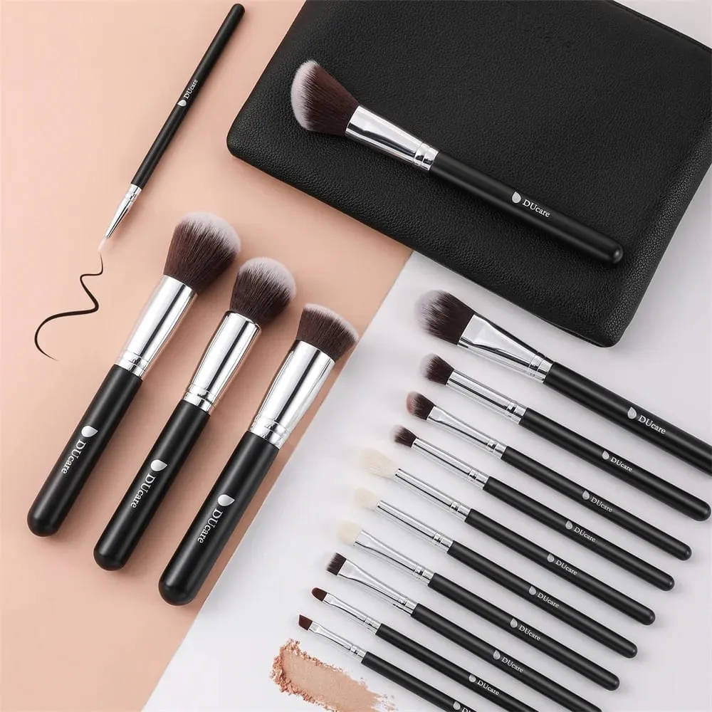 Sada profesionálních štětců na make-up DUcare 15-32 ks Sada štětců na make-up Syntetický podkladový pudr štětec s rozjasňovačem očních stínů — image 6