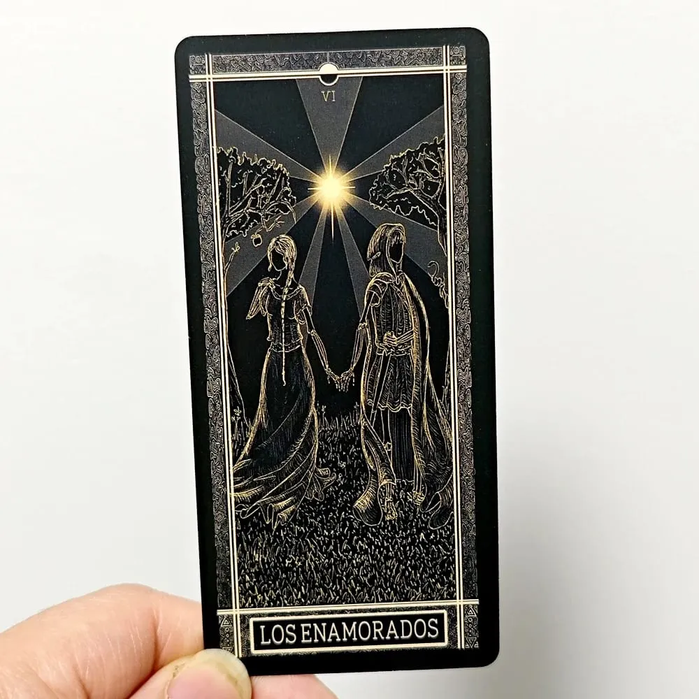 Dek Tarot Kinner 11*5.3sm Dek Tarot Tradisional 11*5.3cm Diilhamkan Secara Kosmik Dilukis Tangan Lengkap 78 Kad Dalam Bahasa Espanol Sepanyol — image 5