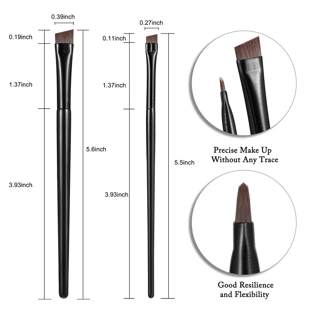 Eyebrow Eyeliner Brush Small Angled Blade Liner Brow Contour Brush Beauty Cosmetics Tool Makeup Brushes Set