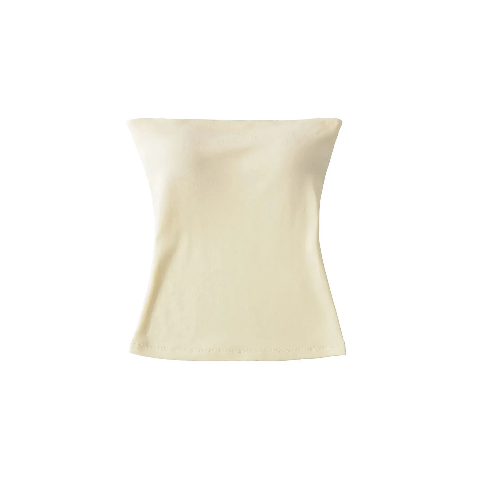 Women Solid Strapless Tube Top Sleeveless Bandeau Crop Top Stretch Basic Wrap Bustier Summer Casual Y2K Tank Tops — image 15