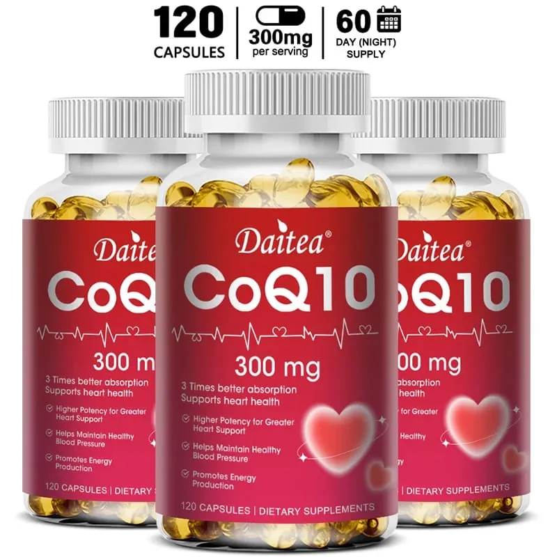 Il coenzima Q10 - 300 Mg supporta la capacità cognitiva energetica e la salute del cuore, del cervello e delle cellule L'antiossidante migliora la qualità del sonno — image 6