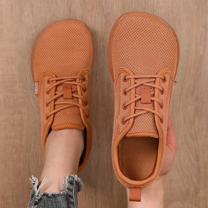 Summer Breathable Women's Flat Shoes Lightweight Mesh Comfortable Walking Shoes Men's Wide Foot Soft Sole Casual Wear Bare Foot — image 10