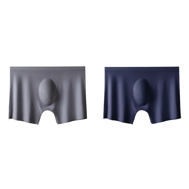 2Pc Men's Panties Ice Silk Underwear Men Underpants Boxers Seamless Man Ultra-thin Cool Breathable Boxer Shorts Male Boxershorts