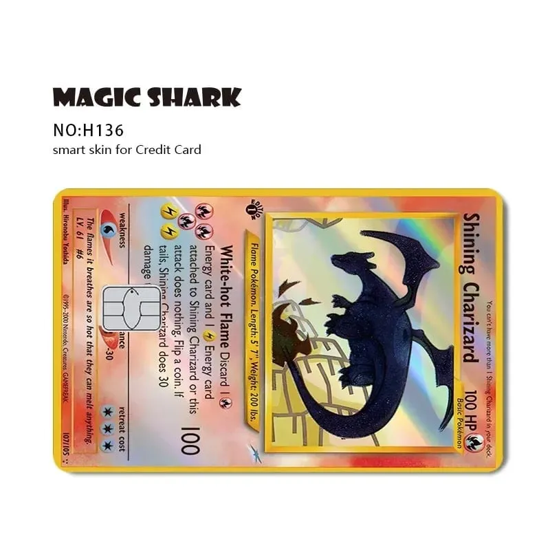 Charizard Gyarados Venusaur Blastoise Mewtwo Squirtle Snorlax Holographic Laser Credit Debit Card Film Skin Sticker — image 8