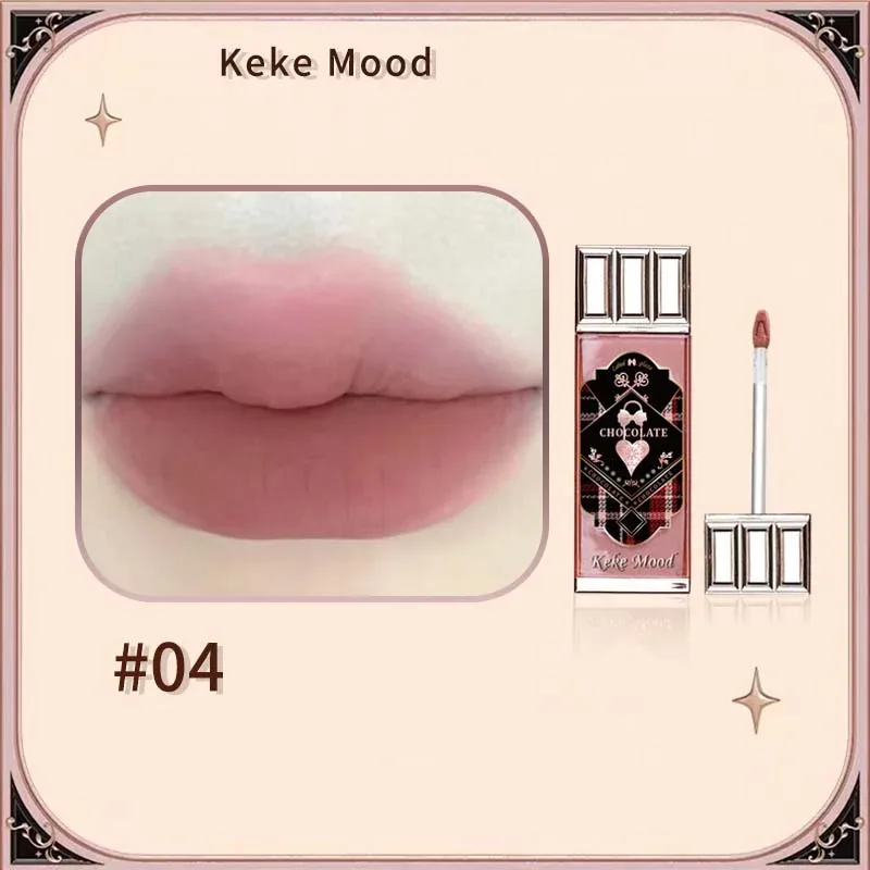 Cioccolato Nuvola Lucidalabbra Velluto opaco Applicazione liscia Smalto per labbra Mousse Marrone Rosso Rossetto liquido Trucco Tinta labbra Cosmetici — image 8