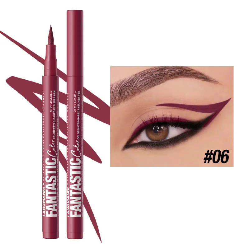 Matte Blue Black Liquid Eyeliner Pen Waterproof 12 Colors Ultra-thin Colorful Eyeliner Smooth Quick-Drying Eye Liner Pen Makeup — image 8