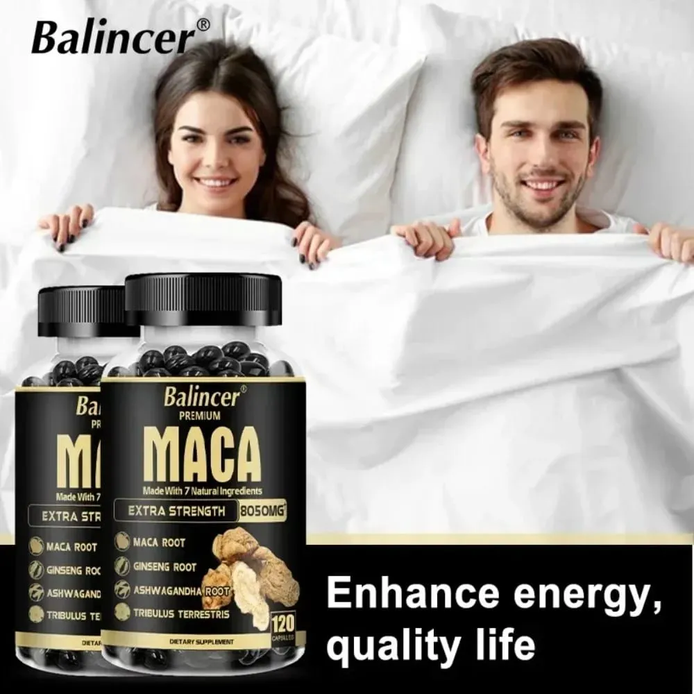 Kapsul Akar Maca Premium 7in1 dengan Ashwagandha Ginseng dan Banyak Lagi - Prestasi Nergy dan Sokongan Mood — image 2