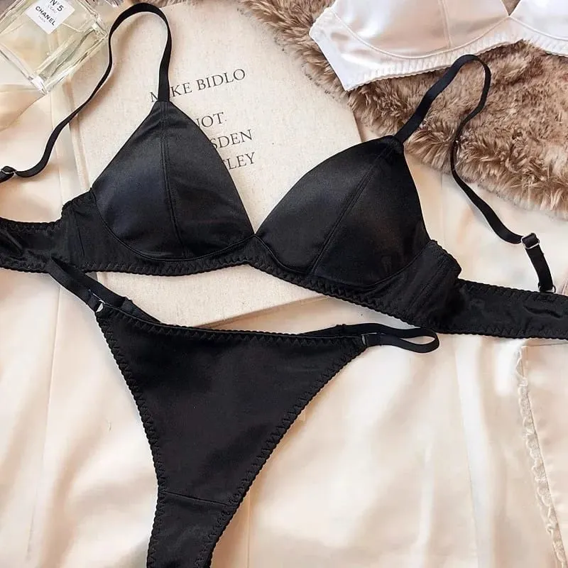 Femmes Lingerie Sexy sous-vêtements chauds coupe triangulaire soutien-gorge ensemble petite poitrine haut soutien-gorge confortable Push Up soutien-gorge respirant sans couture — image 9