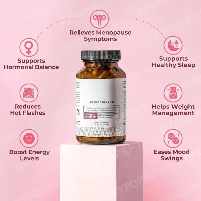 Hormonální harmonie kapsle s přírodním bylinným doplňkem Wellness podpora pro ženy Úleva při menopauze Hormonální rovnováha Počet 72