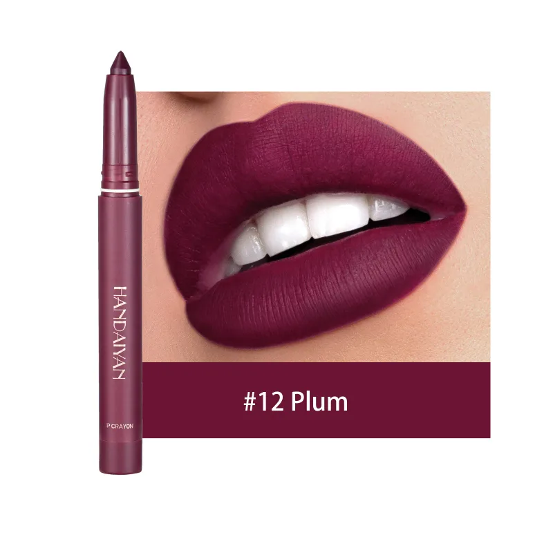 Waterproof Cherry Red Matte Lipstick Sexy Lipliner Pencil Plumping Stain Natural Nude Pink Lip Liner Outline Lips Contour Makeup — image 14