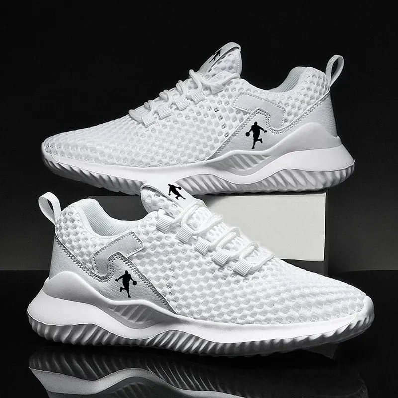 Männer Turnschuhe Lightwhite Atmungsaktive Laufschuhe für Männer Mesh Sommer Lace-Up Outdoor Wanderschuh Zapatillas De Deporte — image 1