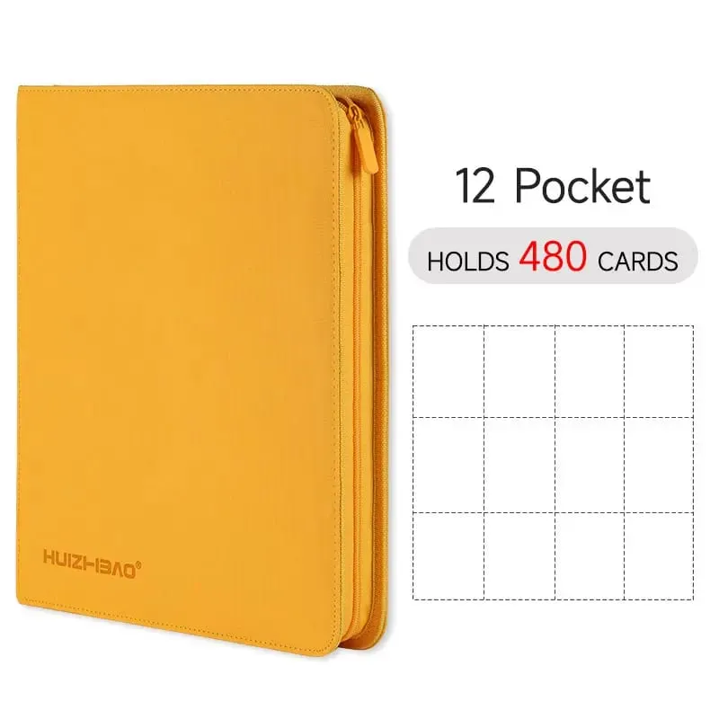 Classeur de cartes à fermeture éclair de poche, album de cartes à collectionner, carte à chargement latéral Durable pour mtg tcg pour pokemon pour yugioh pour le football, 9/12 — image 24
