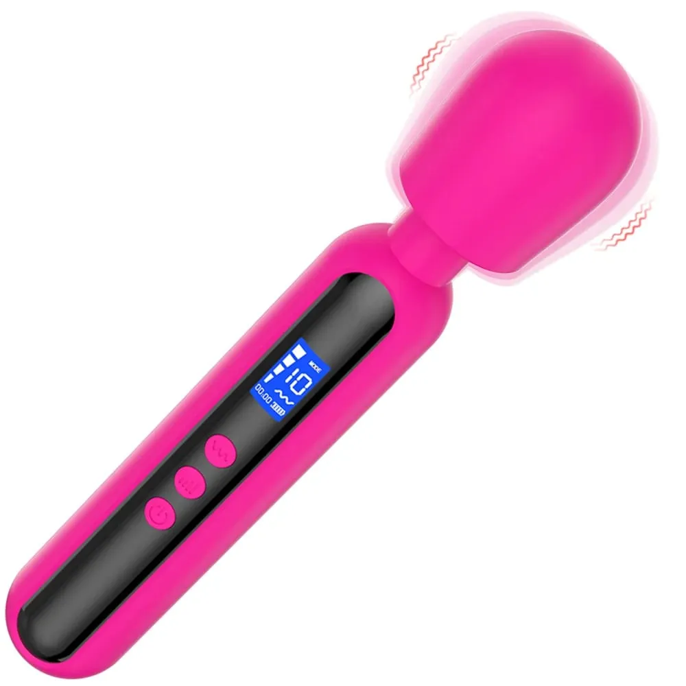 Leistungsstarker Zauberstab AV-Vibrator für Frauen, G-Punkt-Klitoris-Stimulator mit LED-Anzeige, Muskel-Massagegerät, Masturbator, Sexspielzeug für Erwachsene — image 1