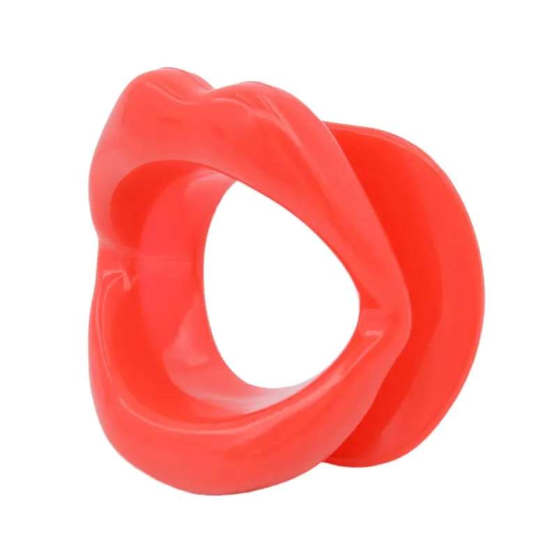 Anello per labbra in silicone per fissaggio orale Anello in silicone O-Ring Bocca aperta Gag per coppie Giocattoli sessuali BDSM Bondage Restraint Forma labbra 18+