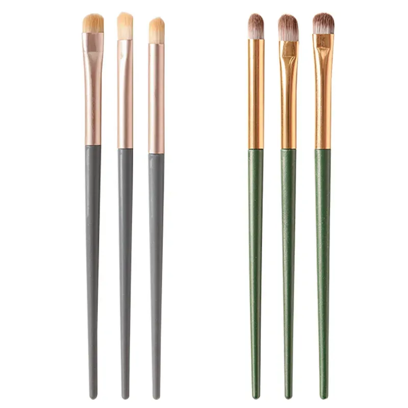 3 Pçs/set Pro Maquiagem Pincéis Cosméticos Sombras Blending Smudge Pincel de Maquiagem Delineador Deitado Bicho Da Seda Escova Ferramentas de Beleza — image 5