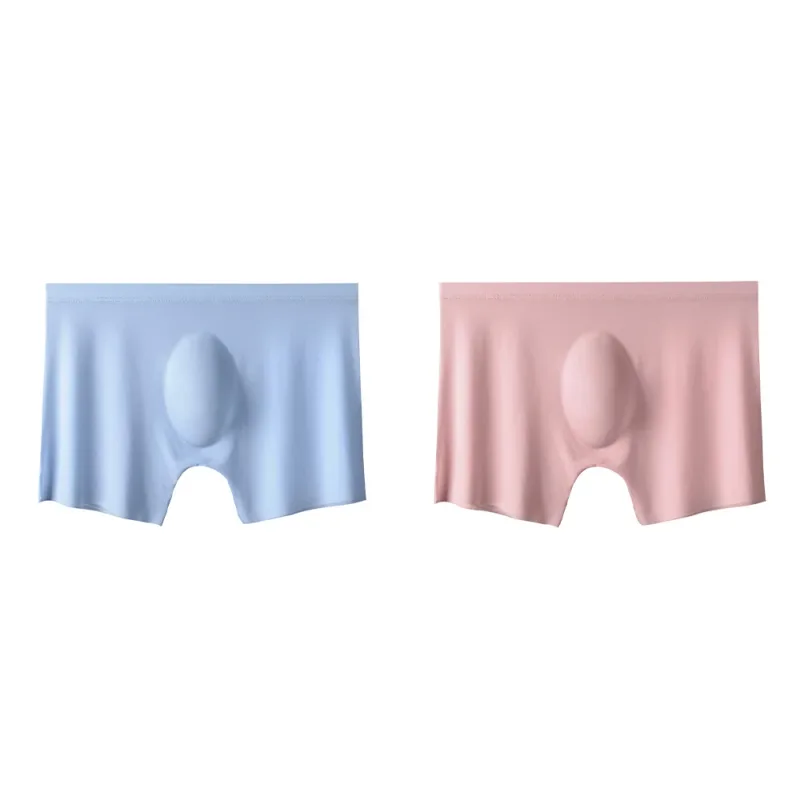 2Pc Men's Panties Ice Silk Underwear Men Underpants Boxers Seamless Man Ultra-thin Cool Breathable Boxer Shorts Male Boxershorts