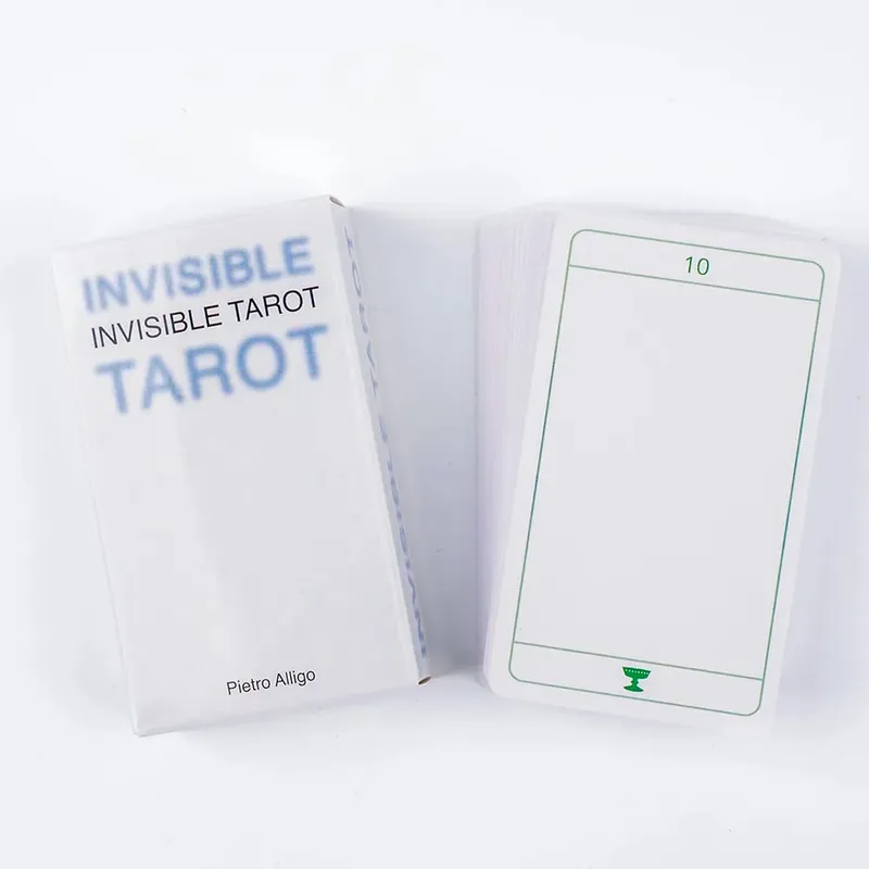 Tarocchi invisibili 78 carte vuote Crea il tuo mazzo di tarocchi 10,3 * 6 cm English Visions Divination Edition Deck Board Giochi di gioco