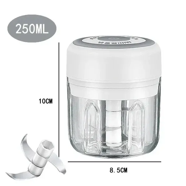250/100ML hachoir à ail USB charge puissant Mini hachoir à ail électrique Portable broyeur à ail cuisine hachoir alimentaire unisexe — image 14