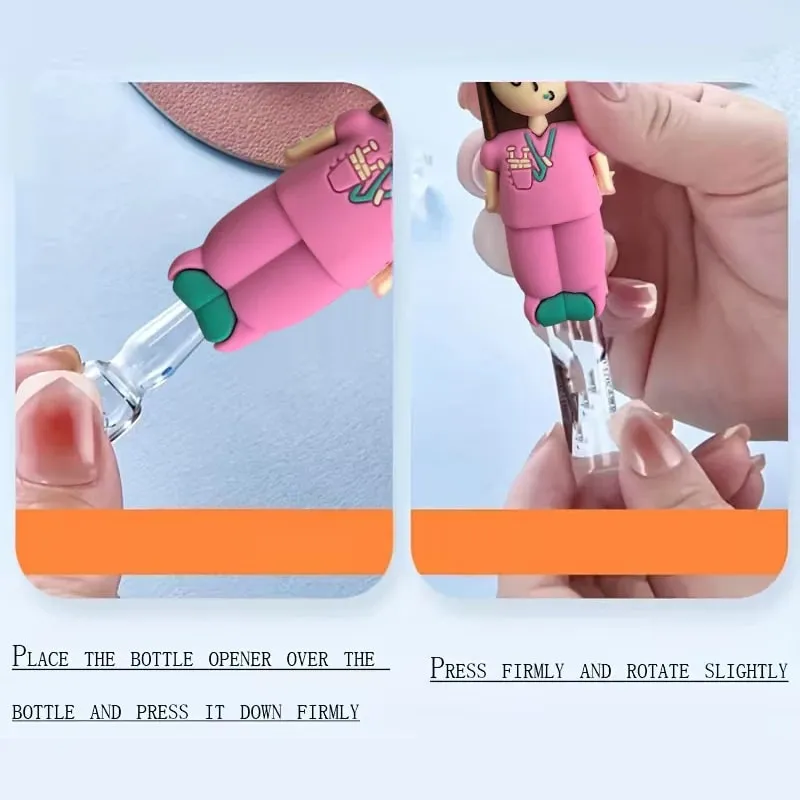TT1pc Untuk Jururawat Rumah Dan Doktor Pemotong Getah Bantuan Ubat Alat Pemutus Vial Alat Pembuka Botol Ampul Berbentuk Syringe Rantai Kunci Pembuka Botol — image 3