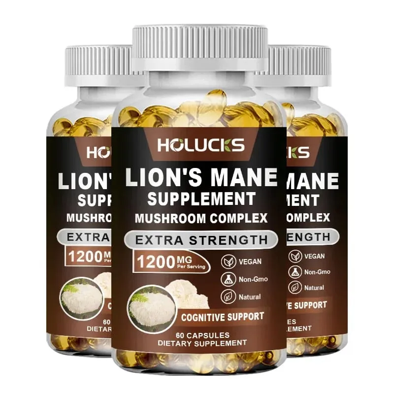Premium Lion's Mane Mushroom Extract Supplement for Anxiety & Depression Calm Focus & Wellbeing Energy & Stress Non-GMO — image 8