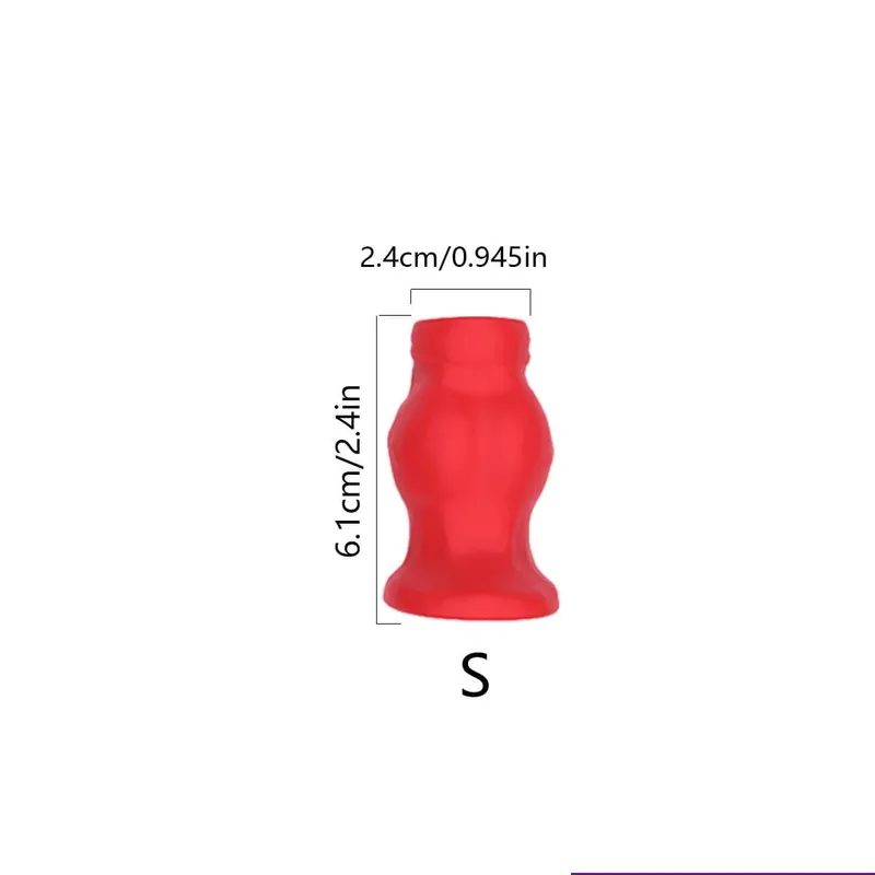 Soft Silicone Hollow Anal Plug Tunnel Butt Plug Daily Wear Flared Base Enema Dilator Anal Trainer Sex Toy for Men Women S/M/L
