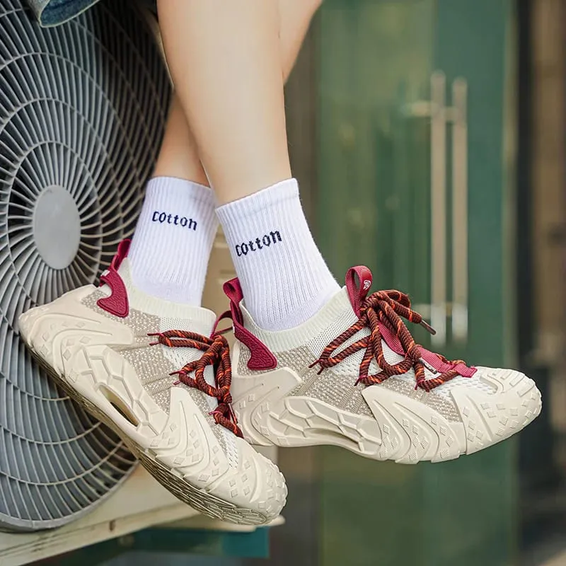 Sepatu kets musim panas ringan pria jaring ventilasi berlubang sepatu harian luar ruangan fleksibel Anti abrasi busa lembut — image 6