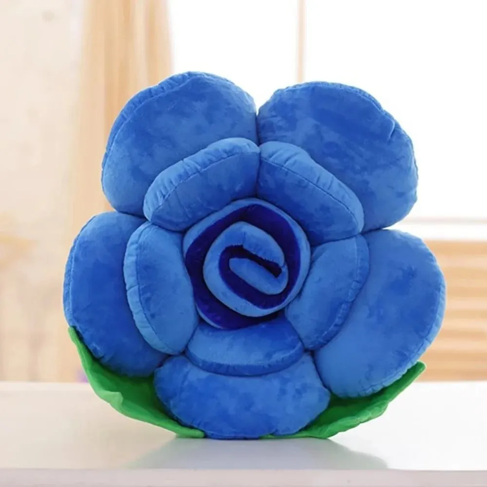 Nuovo grande cuscino a forma di rosa simulato peluche divano cuscino floreale cuscino colorato per interni auto decorazioni per la casa — image 5