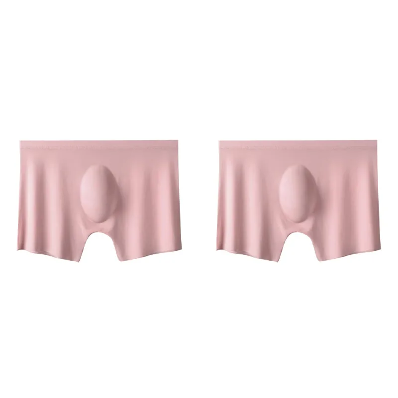 2Pc Men's Panties Ice Silk Underwear Men Underpants Boxers Seamless Man Ultra-thin Cool Breathable Boxer Shorts Male Boxershorts