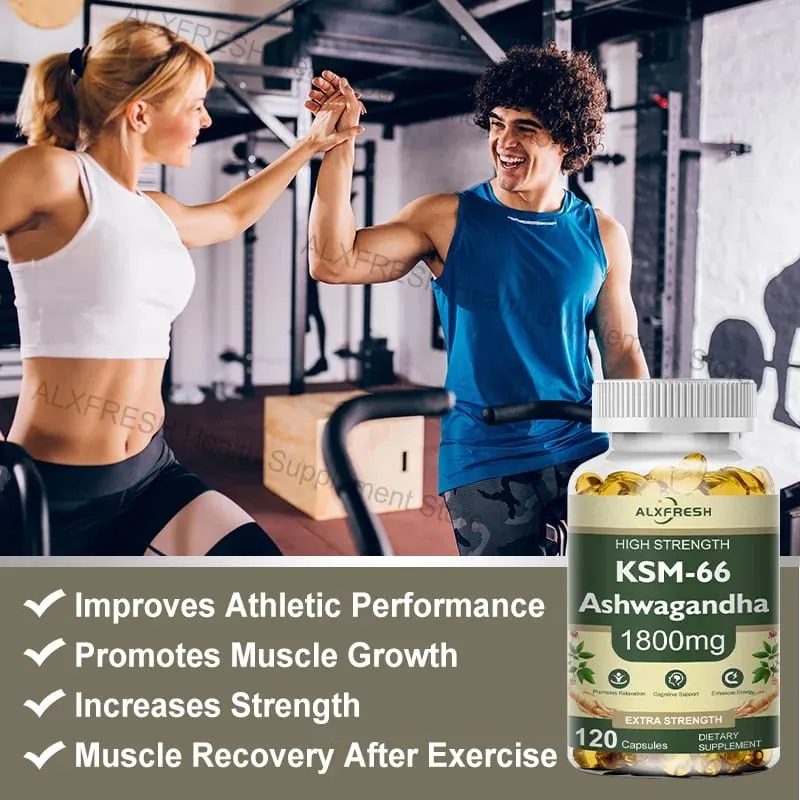 Capsule di Ashwagandha per alleviare lo stress Concentrarsi sull'energia cerebrale Supporto per la salute del sonno — image 5