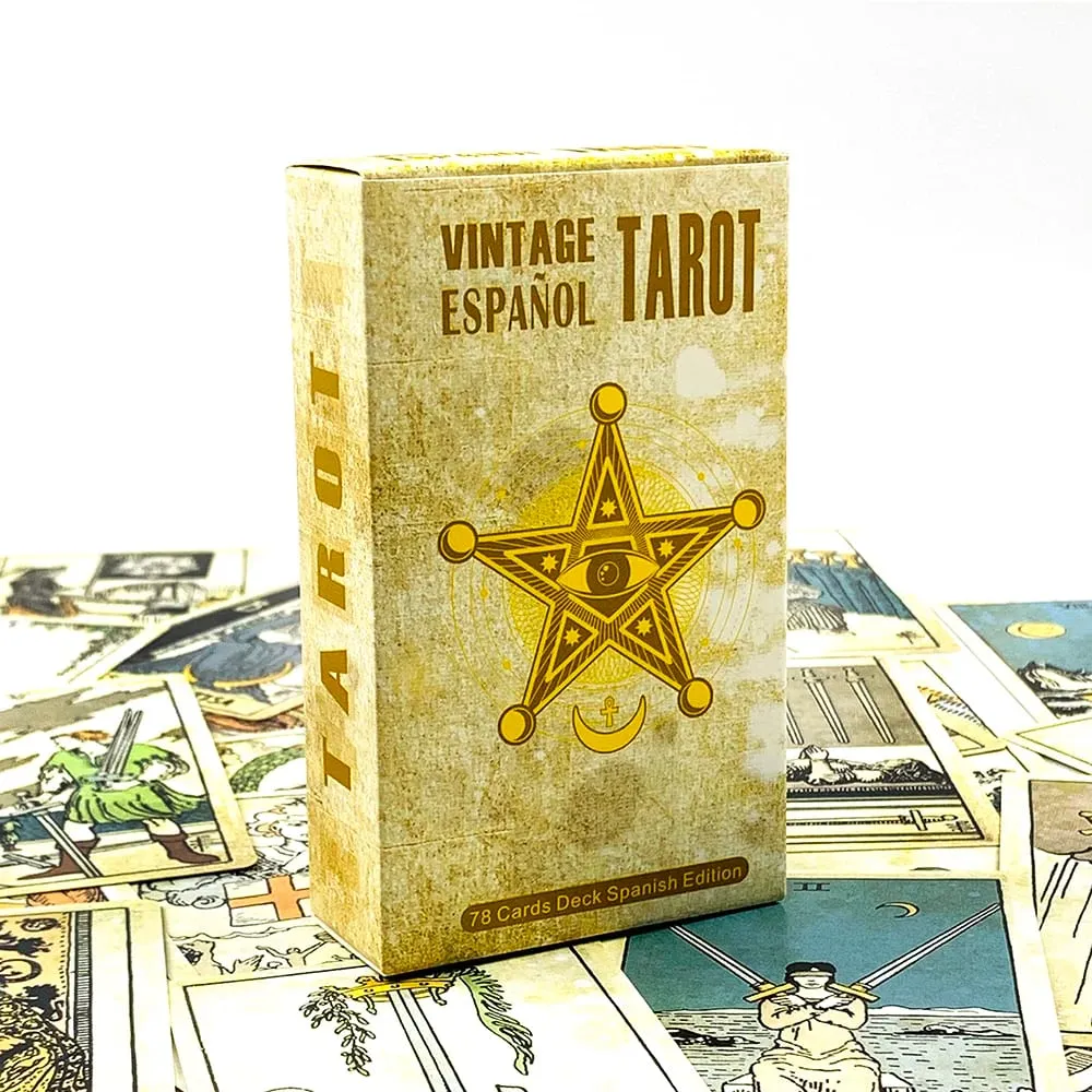 Vintage Español Tarot Deck 78 Tarot Cards Spansk version Fortune Telling Divination Brætspil Kortspil for begyndere