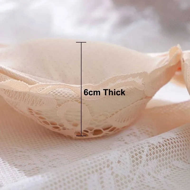 Reggiseno push up imbottito spesso 12 cm, reggiseno con arricciatura senza fili, per un sollevamento naturale sexy del piccolo petto — image 4