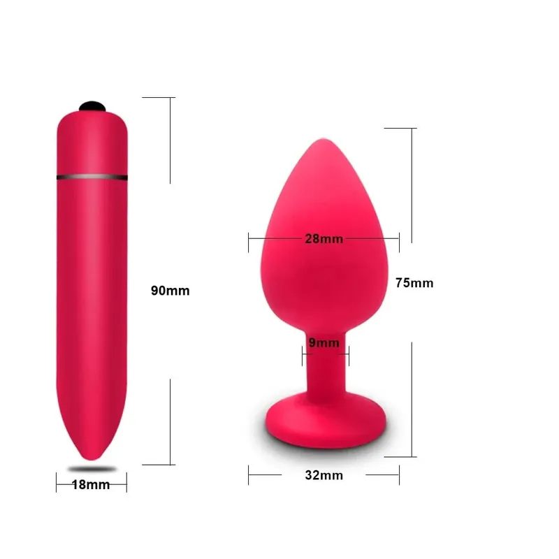 4pcs ซิลิโคน Anal Plug MINI เร้าอารมณ์ Bullet Vibrator BUTT Plug เพศของเล่นสำหรับผู้ชายผู้หญิงเกย์คู่ Anal prostate Stimulator — image 21