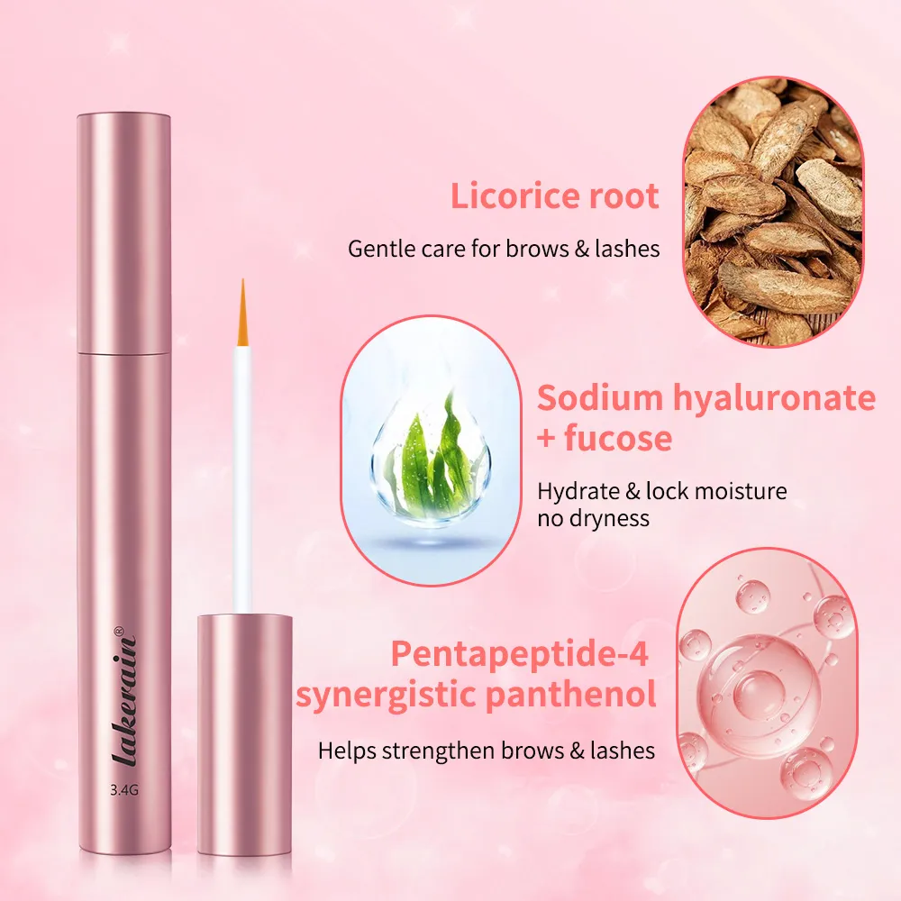 Eyebrow Enhancer Serum Nourishing Eyelash ส่วนผสมจากธรรมชาติสำหรับ Longer Fuller หนาคิ้ว Eyelash Eye แต่งหน้า Cosmeti — image 6